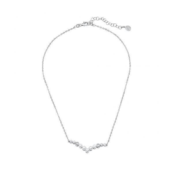 Collier - MAJORICA - 37,42 cm - Perles blanches - Mixte - Adulte