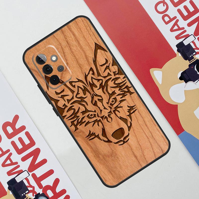 Turtle Elephant Dragon Wood Case For Samsung Galaxy A36 A35 A55 A06 A16 A26 A56 A53 A32 A52 A33 A13 A14 A34 A54 A17 A15