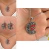 Unique Fashionable Alloy Moon And Cute Red Mushroom Pendant Necklace For All
