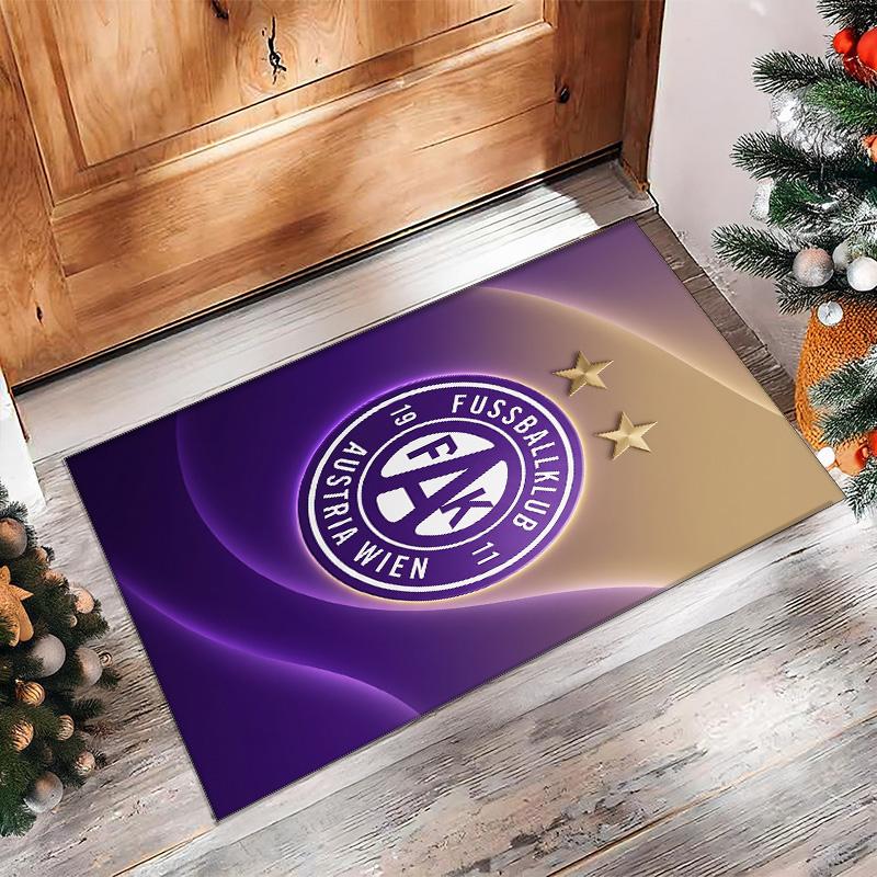 Austria Wien FC Soccer Football Pattern Soft Area Rug Non Slip Indoor Floor Carpet Sports Decor Mat for Bedroom