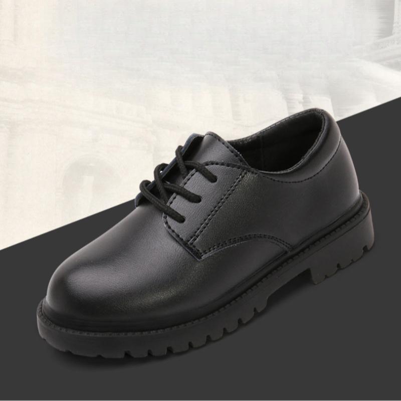 Pantofi de piele pentru băieți, versiune coreeană de primăvară și toamnă, stil britanic pentru băieți, talpă moale, liceu mediu, pantofi de performanță pentru studenți