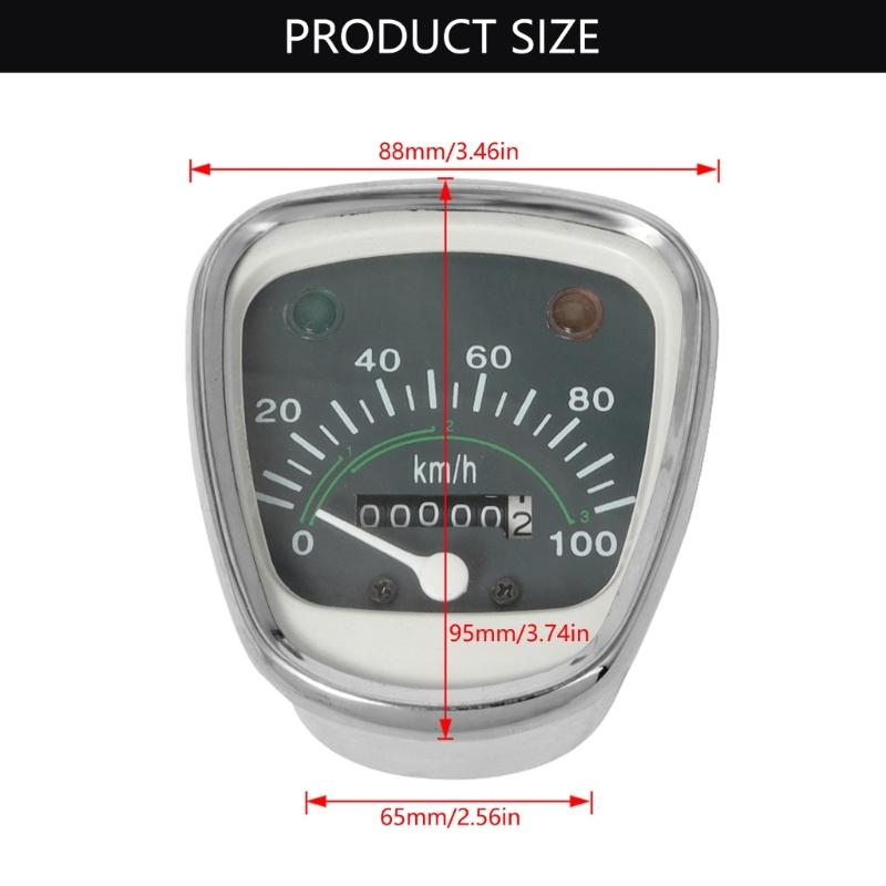 High Accuracy Bike Gauge Meter Speedometer Odometer Indicator Light Instrument Fit for C50 C70 C90 Multifunction Display