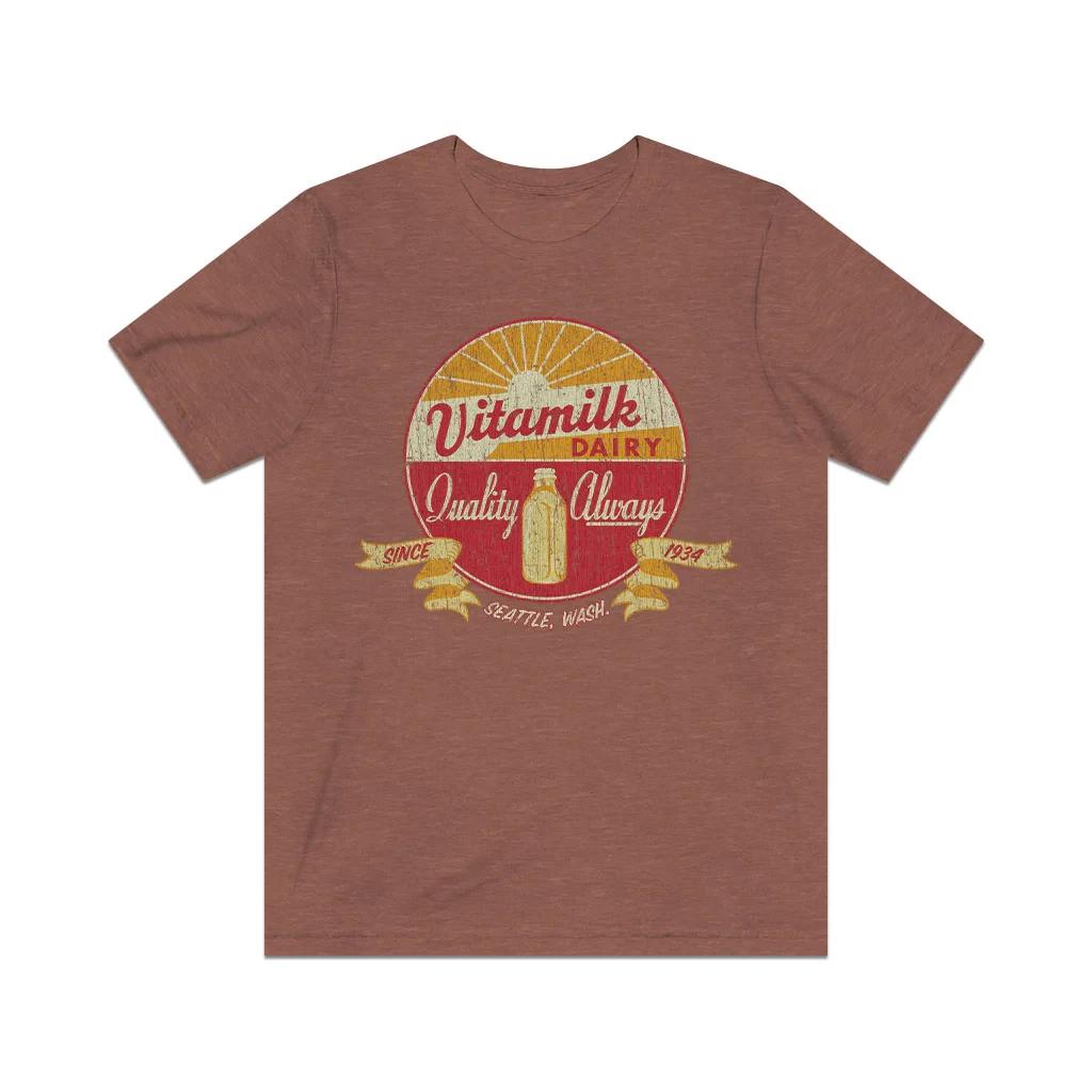 Vitamilk Dairy Seattle 1934 Vintage Men s T shirt 4XL
