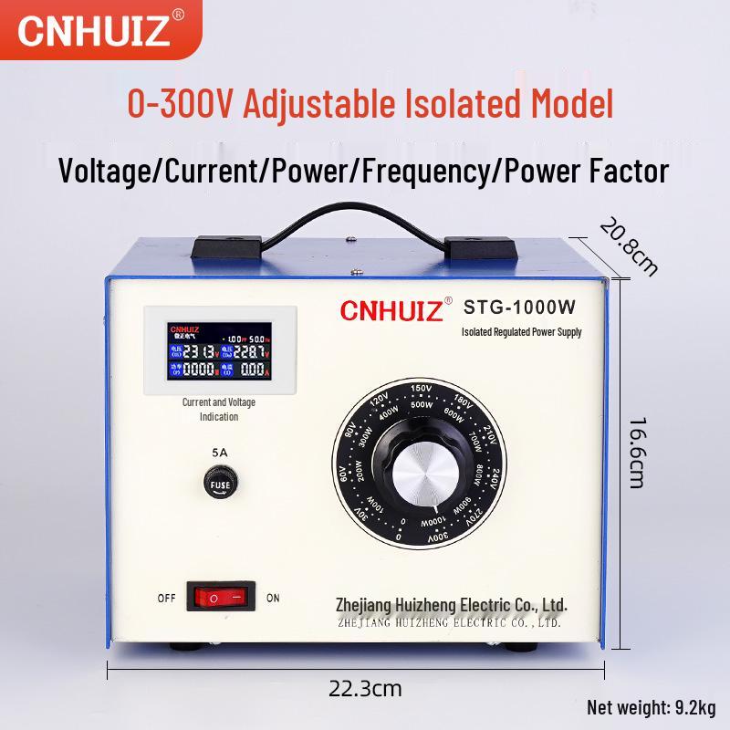 220V Household Single-Phase Voltage Regulator, STG-500W Adjustable Transformer, 0-300V Power Supply