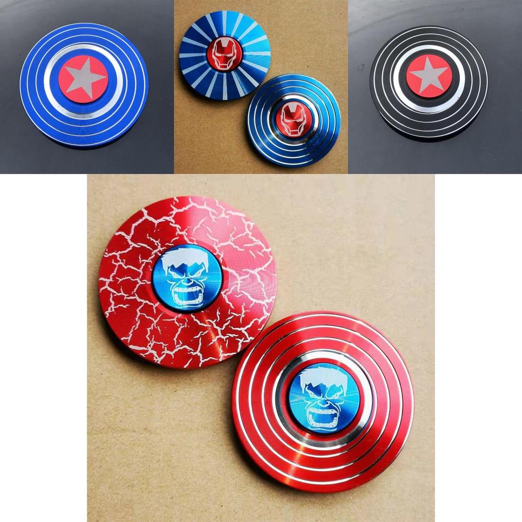 Lebhaft gefärbter Captain America Fidget Spinner mit Hochgeschwindigkeitsrotation zur Stressreduzierung