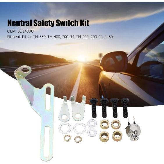 

Pissente Neutral Safety Switch Kit, Car Backup Light Switch Kit BL 1400U Replacement, Fit for TH-350 TH-400 700-R4 TH-200 200-4R 4L60, Mechanical,