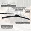 2 Pack UTV Windshield Wiper Kit - Hand Operated Manual Windshield Wiper For Polaris RZR Ranger, Can Am Maverick, Honda Pioneer & Golf Cart