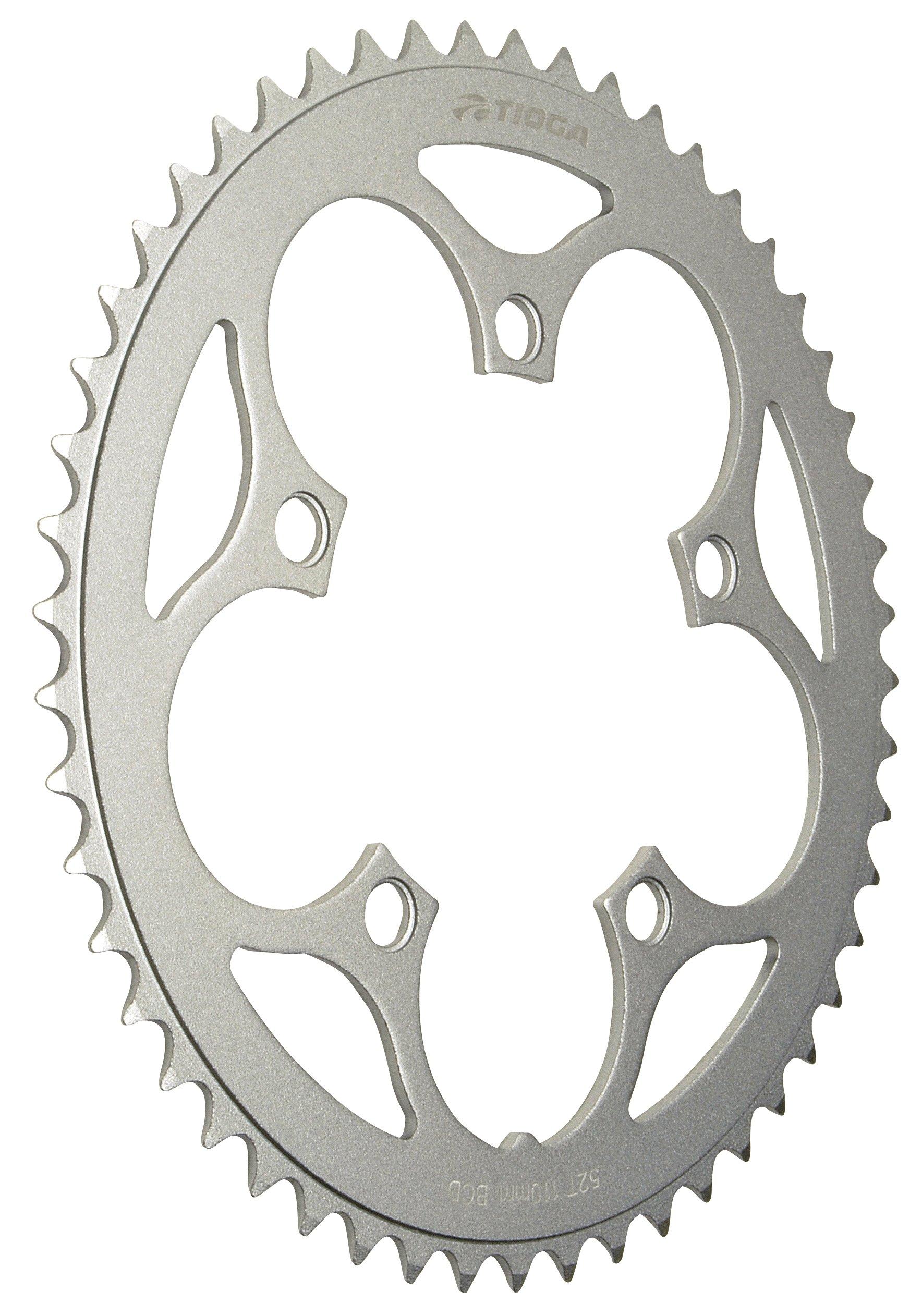 

Звездочка TIOGA Ascentia на 5 рычагов 110 мм 52T PCD серебряный