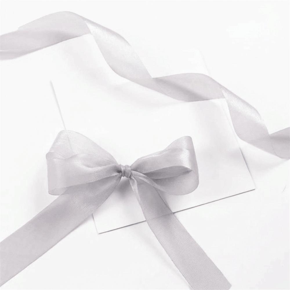 Translucent Chiffon Ribbons 2.5cm Width Hair Clip Ribbons New Festival Gift Box Packing Ribbons