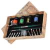 Dip Pen Kit 24x13.5x4.3cm Flat Round Nibs with Ink Holder for Writing Drawing Calligraphy(SP249035 Blackish Green ( Rod