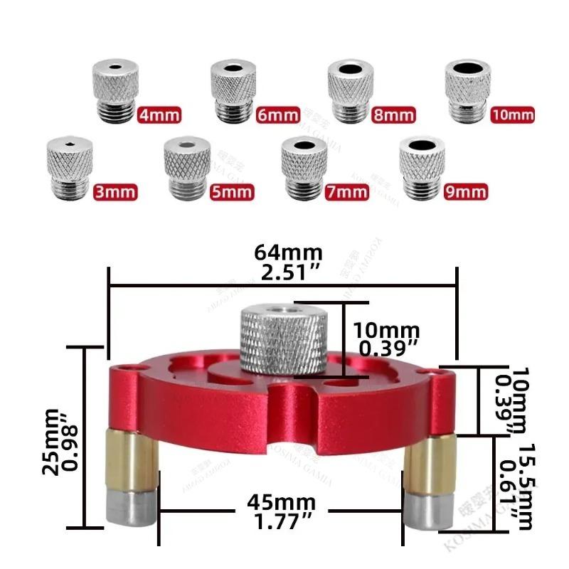 Straight Holes Drill Guide Self Center Dowel Jig Handheld Wood Panel Hole Puncher Locator Woodworking Joints Tool Accurate