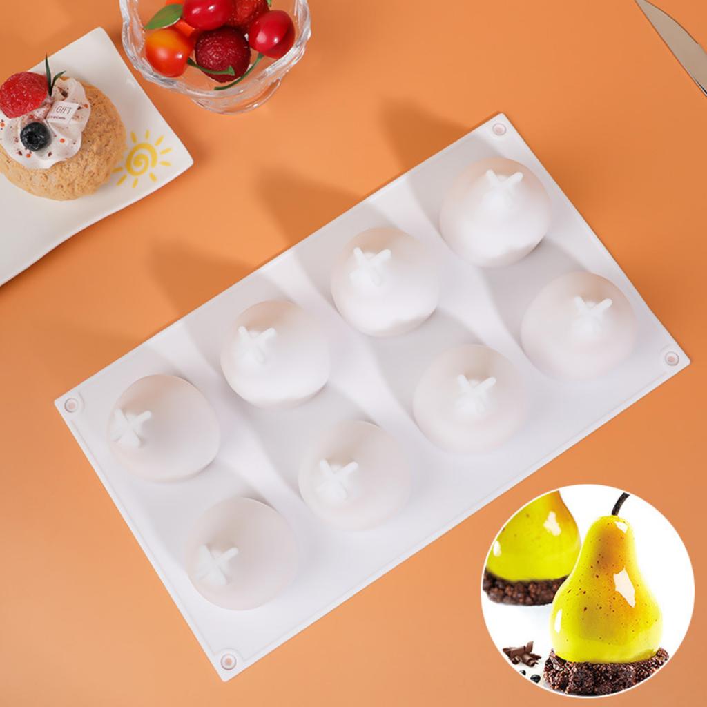 Pear Shaped French Mousse Silicone Baking Mold Food Grade Non Stick Flexible Cake Mold for Pastry Chocolate and Jelly Desserts