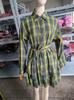 Completo Gonna a Quadri da Donna 2025: Set Camicia con Revers Casual e Gonna Pieghettata con Laccio