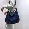 Büyük Lüks Bayan Denim Çanta Büyük Omuz Çantası Mavi Kot Çanta Jean Denim Tote Crossbody Bayanlar Omuz Çantası
