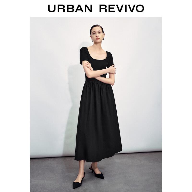 

UR 2025 Autumn French Style Short Sleeve Little Black Dress M