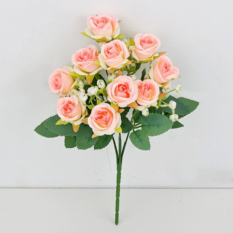 Artificial Silk Rose Bouquet Wedding Decor Outdoor Event Photography Prop Home Styling