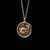 Vintage Halskette Bohemian Sonne Mond Anhänger Halskette Damen Legierung Schlüsselbein Kette Sommer Boho Damen Mode Schmuck Zubehör