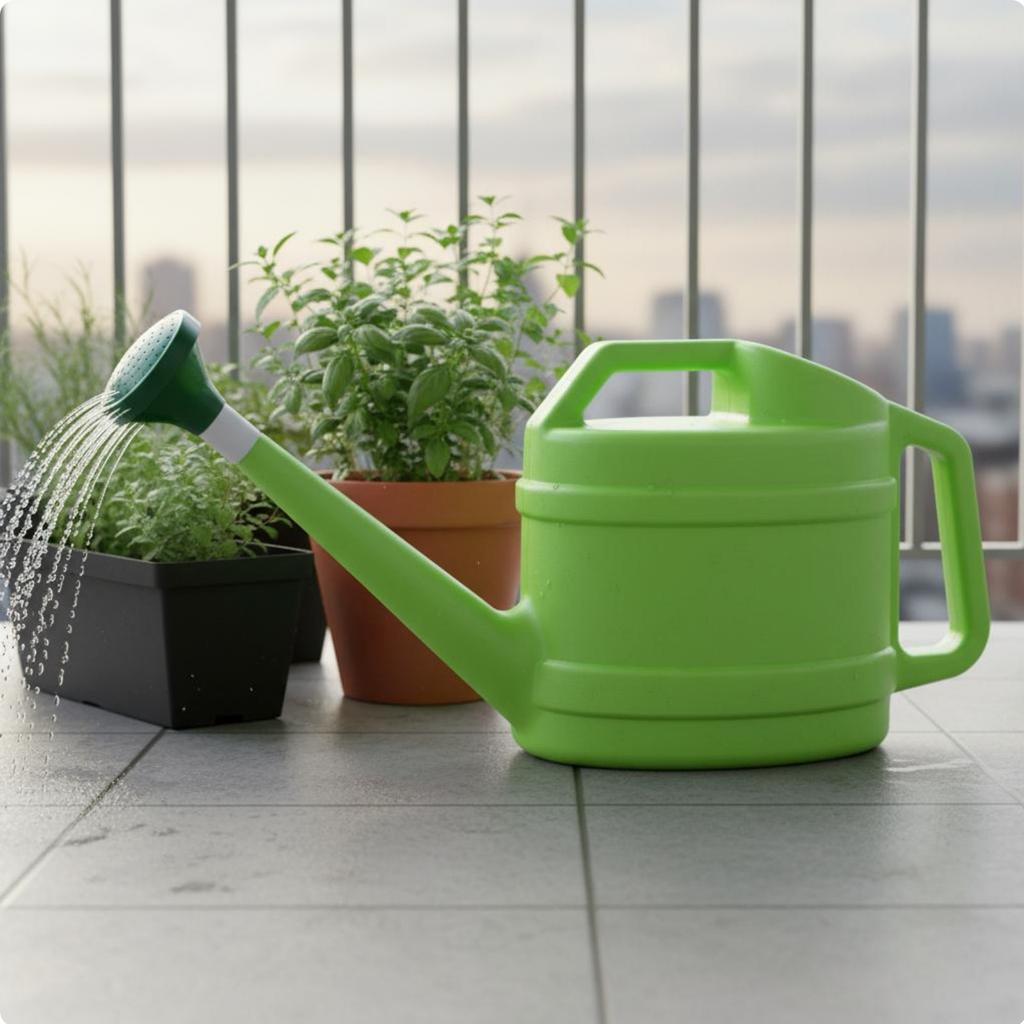 Long Spout Watering Pot Large Capacity Long Spout Watering Can Plastic Water Can with Sprinkler Head Sturdy Construction