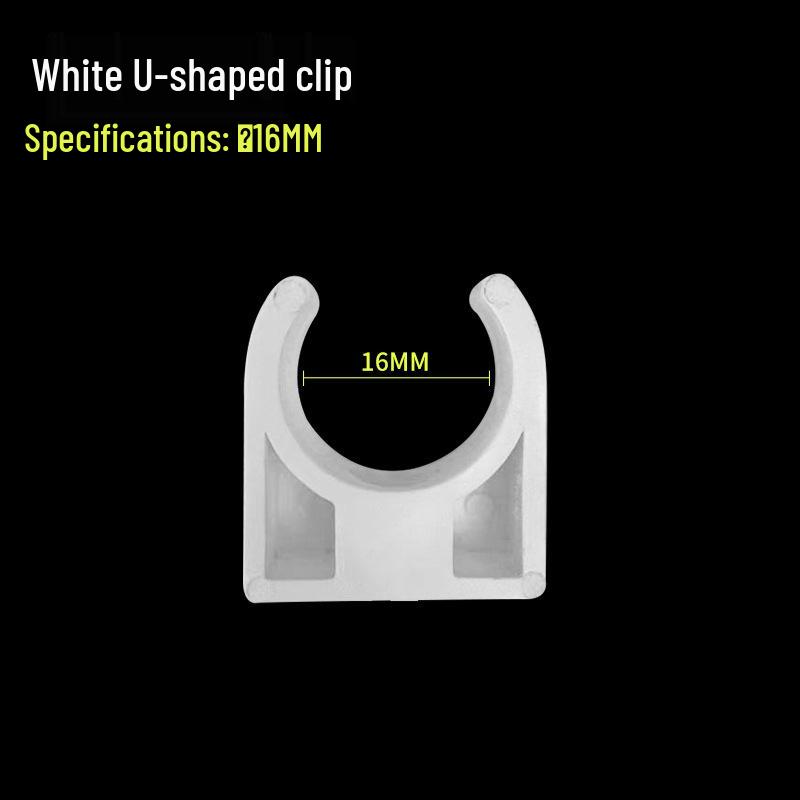 U-Shaped PPR Pipe Clamp for Water Pipes, Sizes 16-32mm