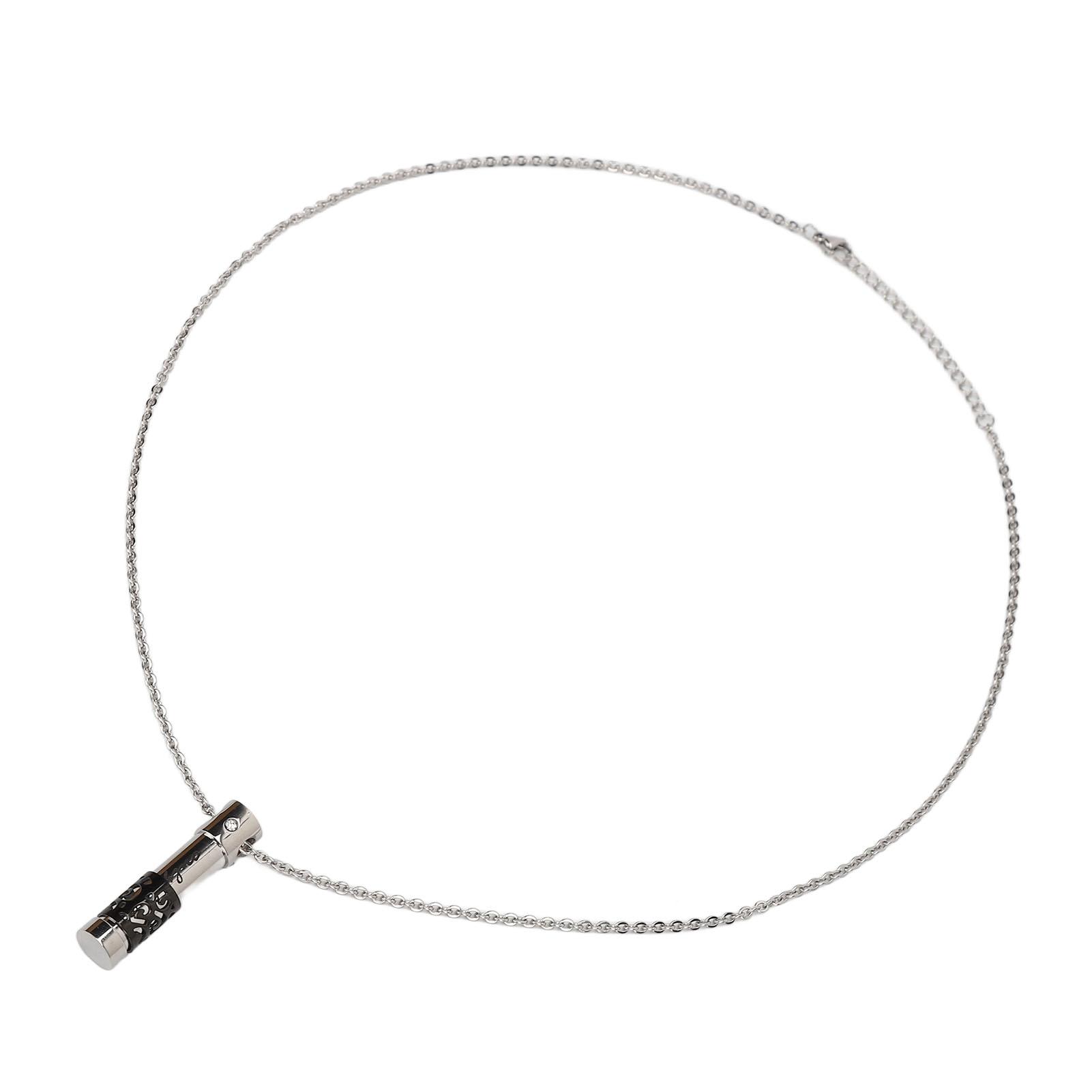 Parfumflesje Ketting Mode Medaillon Hanger Staal Perfect Cadeau voor Mannen Vrouwen white