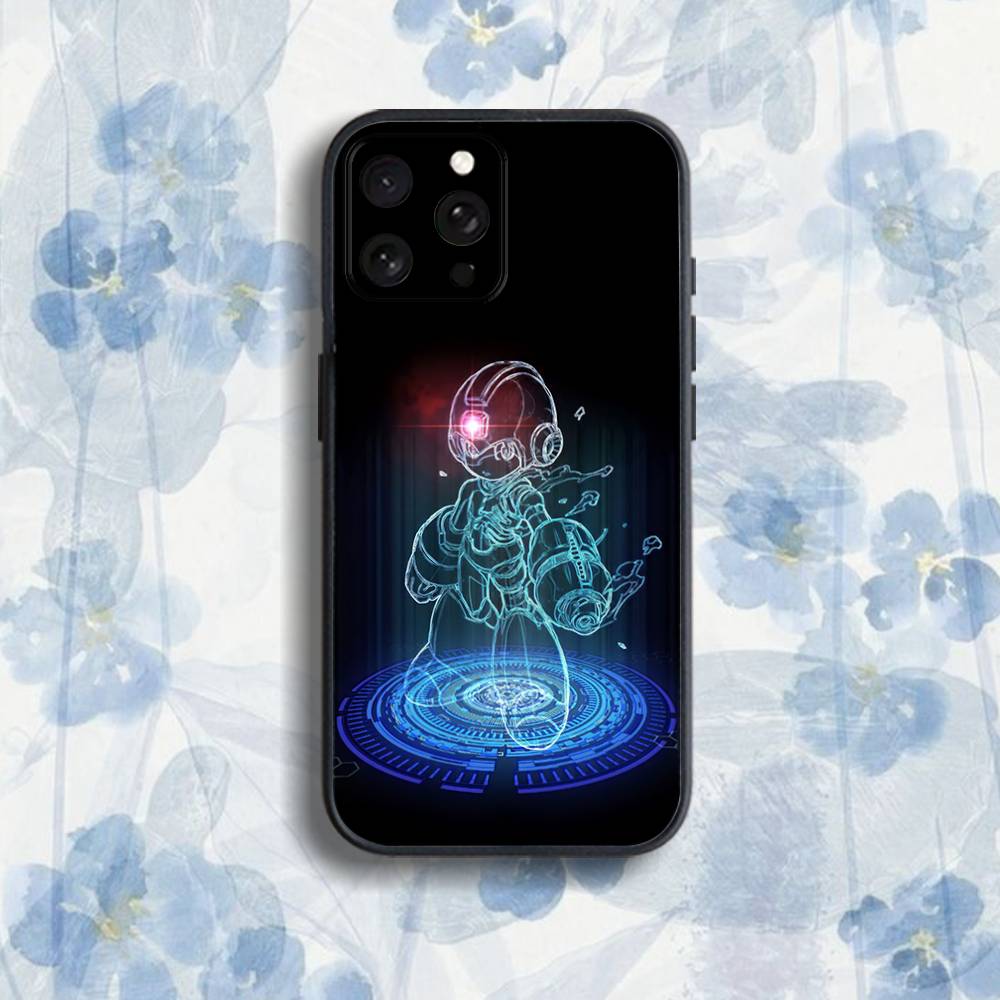 

Rockmans Game Megamans Phone Case For iPhone 17,16,15,14,13,12,Pro,Max,Plus,E,SE4,Air,Mini Black Soft Box iPhone16