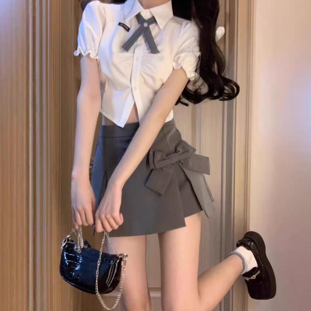 

2024 Spring Hot Girl Style: Sexy A-Line Slit Skirt with Fashionable Design XS
