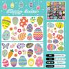 Easter colored window stickers Easter egg glass windows smooth wall stickers cartoon cute decorations children's party gifts