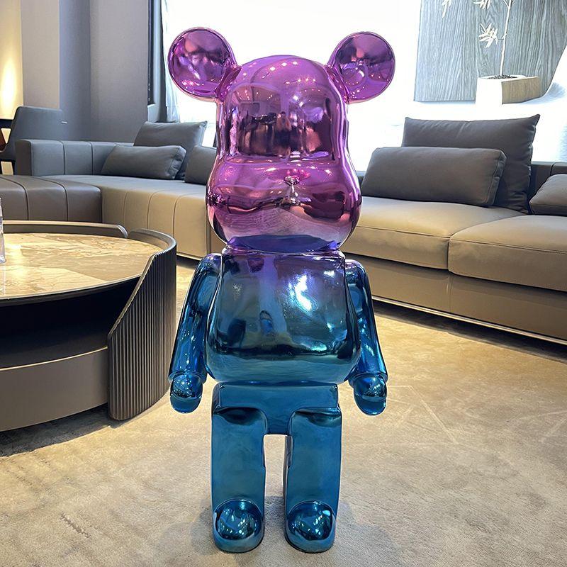 Accessori per la Decorazione della Casa Statuetta di Orso Grande Cartone Animato Arredamento Soggiorno Nordico Statua Arte Moderna Ornamenti 50cm A