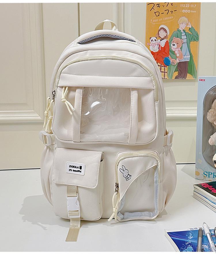 School bag new casual ins wind early high school students high value school bag pain bag Japanese large capacity cute sweet backpack