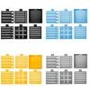 Sticky Note Holder Set Dispenser with Line Drawing Template Storage Container Memo Pad Holder with 5 Stencils