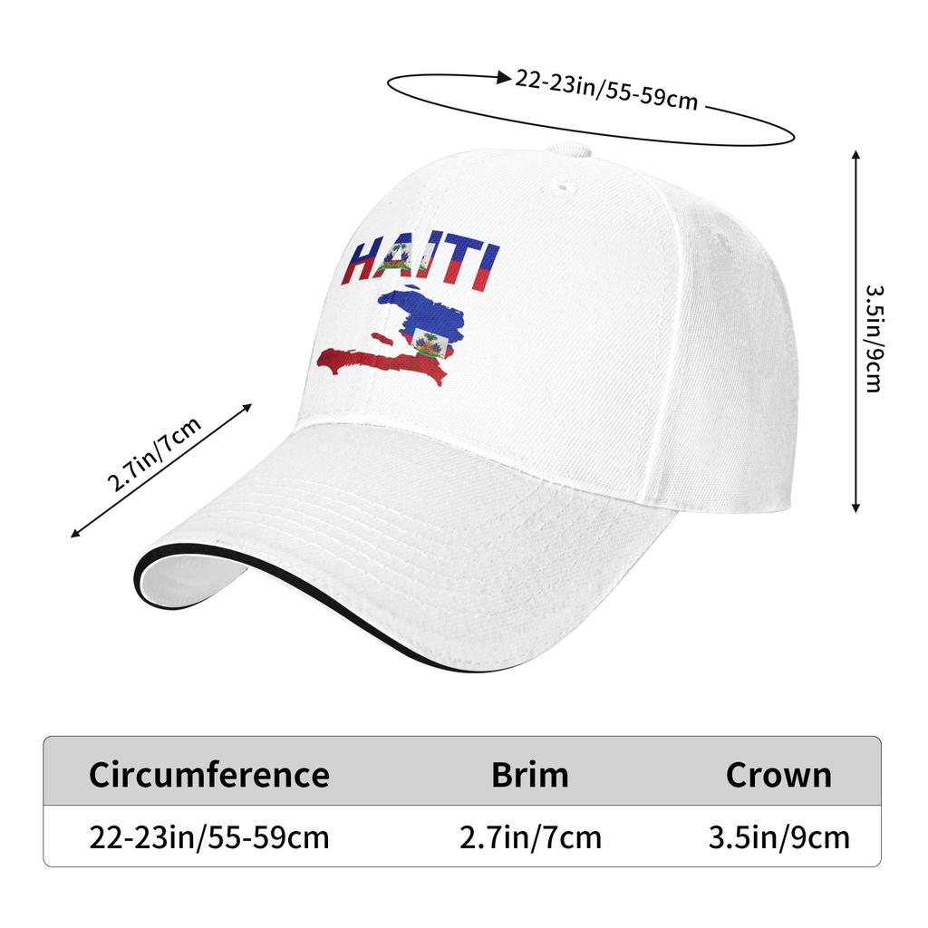 Sun Baseball Cap Happy Haitian Flag Day Cool Haiti Flag Map Haitian Custom DIY Hip Hop Hats Hot Sale Fashion Baseball Caps