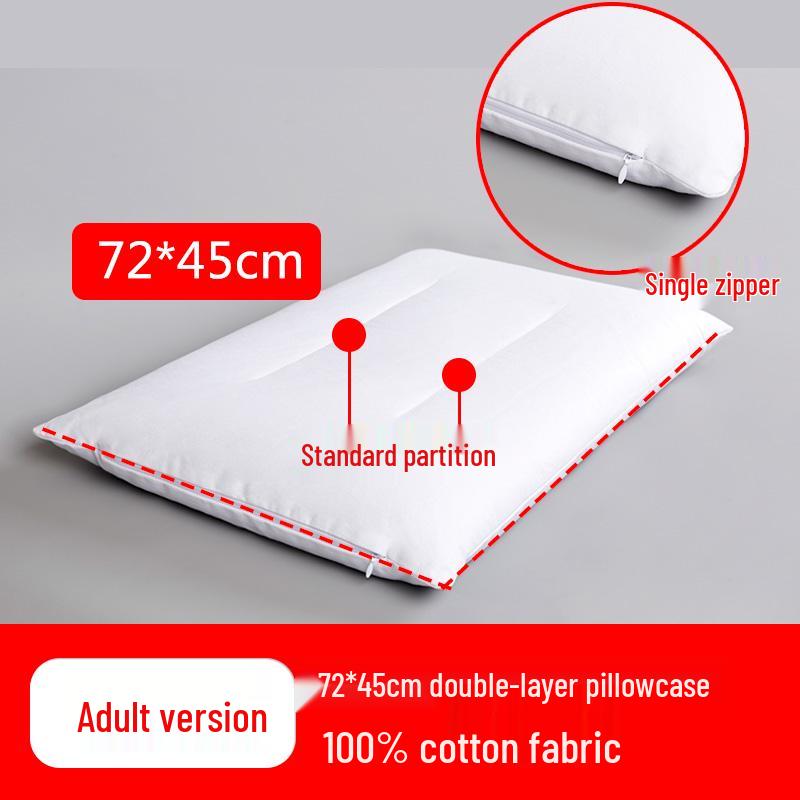 Poszewka na wkład poduszki z łuski gryki: Czysta Bawełna, Podwójny Zamek Błyskawiczny, Pogrubiony, Worek na Wypełnienie Poduszki Bezpieczny dla Dziecka, Tekstylia Domowe.