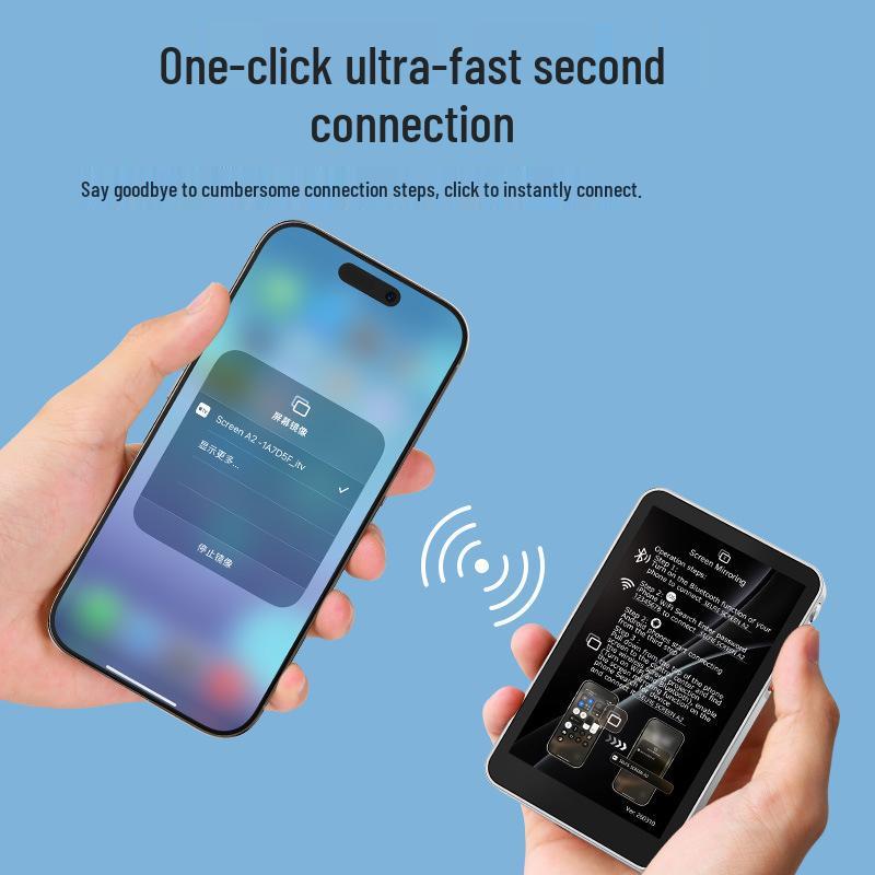 Wireless Mobile Selfie & Live Streaming Display for Photography with Screen Mirroring & Magnetic Rear Camera