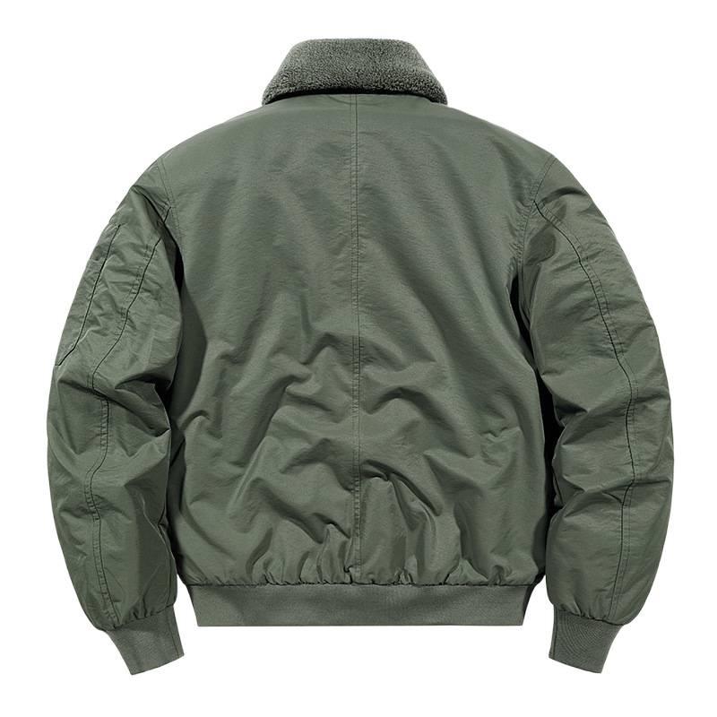 Men's Winter Warm Cotton Jacket with Detachable Fur Collar