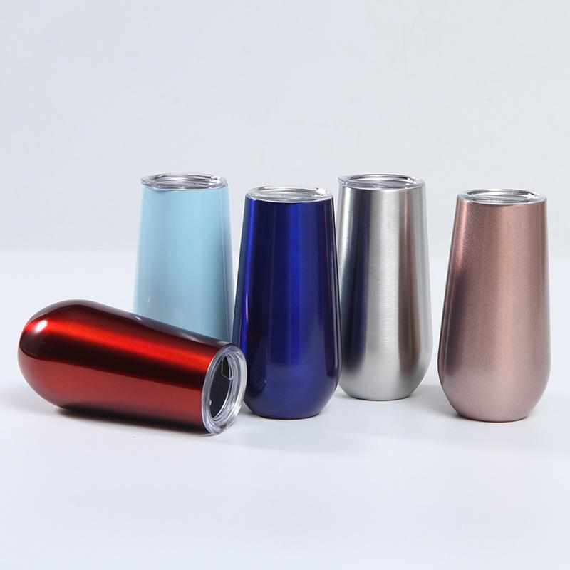 6Oz Eggshell Cup 304 Stainless Steel Swig Double-Layer Vacuum Thermos Cup Creative Red Wine Glass U-Shaped Cup