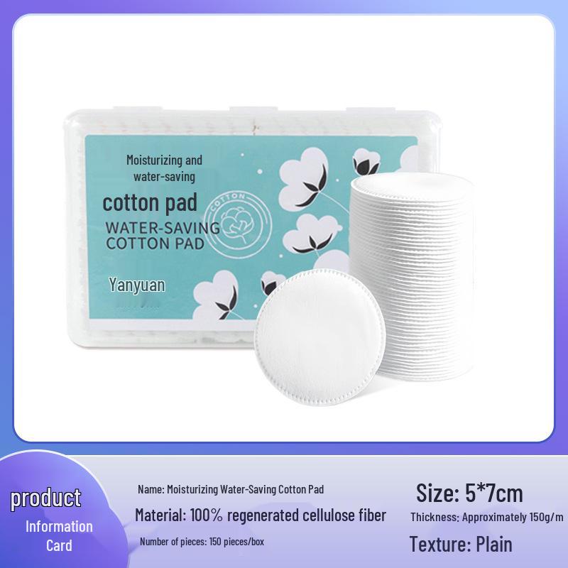 Dual-Effect Thick Cotton Makeup Remover Pads - Disposable 3-Layer Wet Compress Cotton Pads