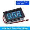Voltage Tester Module AC 70-500V 0.56 Inch Digital Voltage Meter Voltage Panel Meter Red/Blue/Green 2 Wire