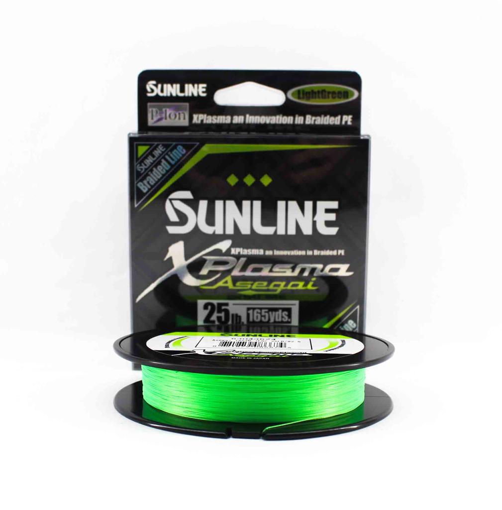 Sunline PE Line Asegai Xplasma 165yds PE 2.5 25lb Verde chiaro (6674)