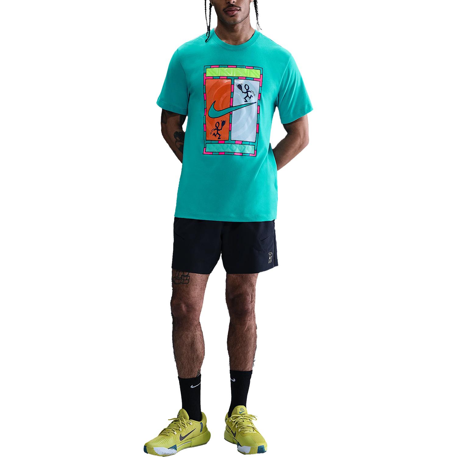 Nike Court Men s Dri FIT Tennis T Shirt HJ3470-345 L