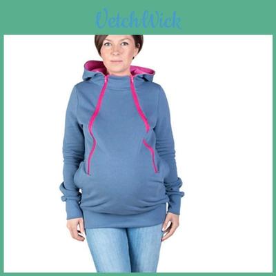 Kuscheliger und warmer Mama Umstands-Känguru-Hoodie Mama Papa Baby Tragetuch Haustierhalter