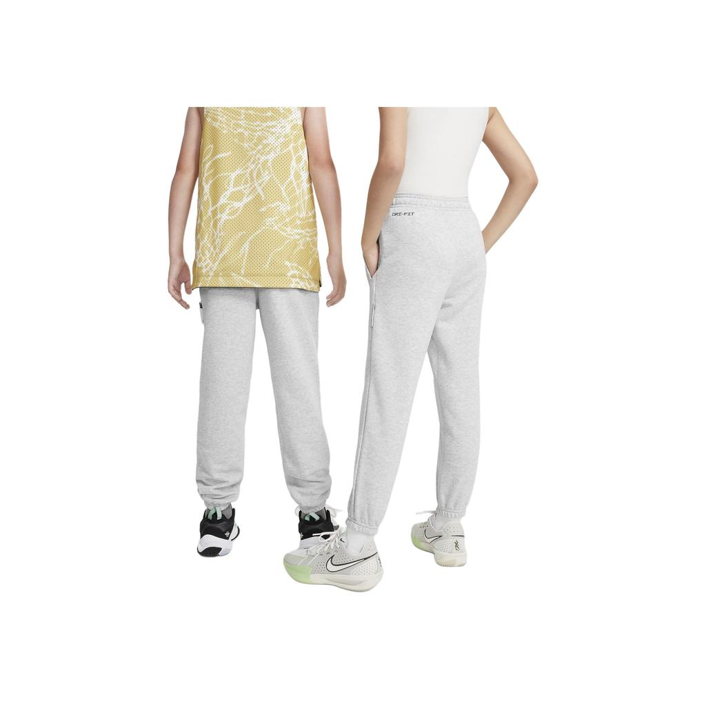 Nike Dri-Fit Standard Issue Fleece Sweatpants Kids Bottoms Light-Smoke-Grey Multicolor Light-Ivory FZ5027-077