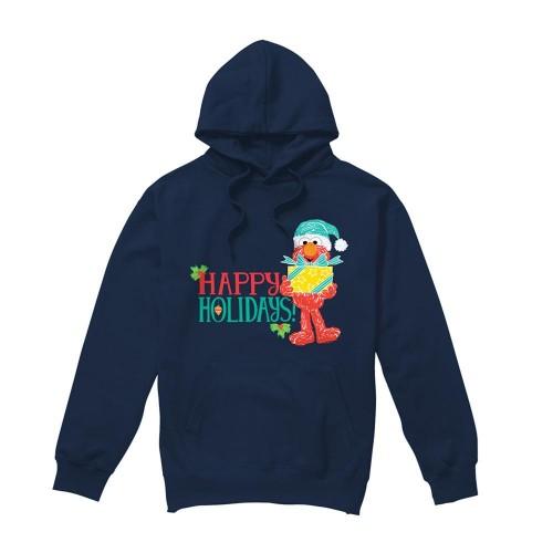 Sesame Street Unisex Adult Happy Holidays Elmo Christmas Hoodie