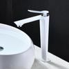 Bathroom Black Lavatory Basin Faucet Hot and Cold Crane Brass Sink Mixer White Sink Faucet Single Handle Water Faucet