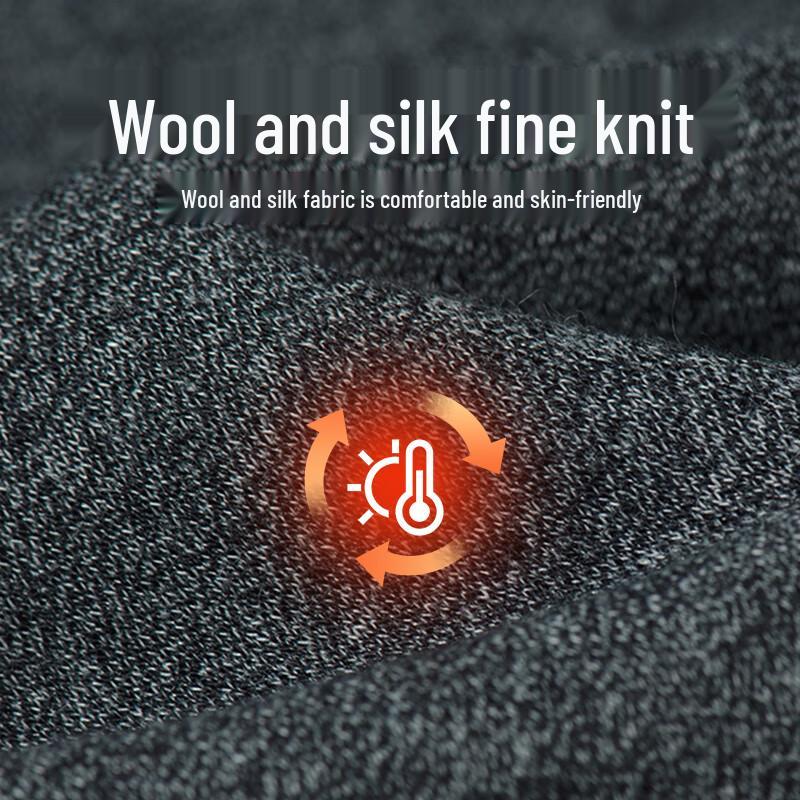 ROMON Men's Fleece Lined Faux Two-Piece Knit Sweater