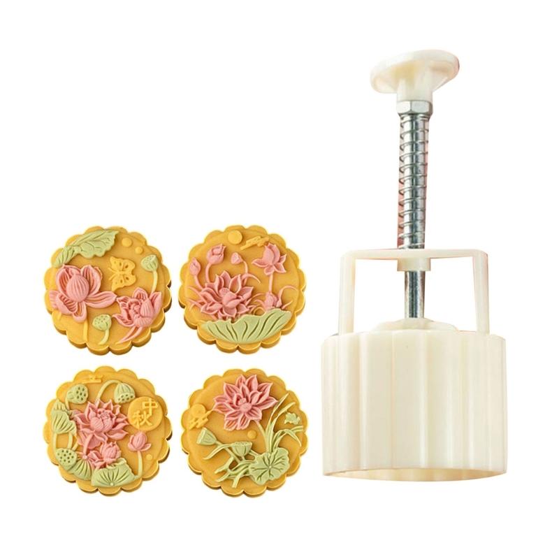 

Functional Mooncakes Press Molds Unique Mooncakes Crafting Molds Creative Stamps Set for Making Beautiful Treat