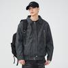 Lapel Jacket Men'S Loose Large Size Versatile Youth Casual Leather Jacket Trend Japanese Retro Trend