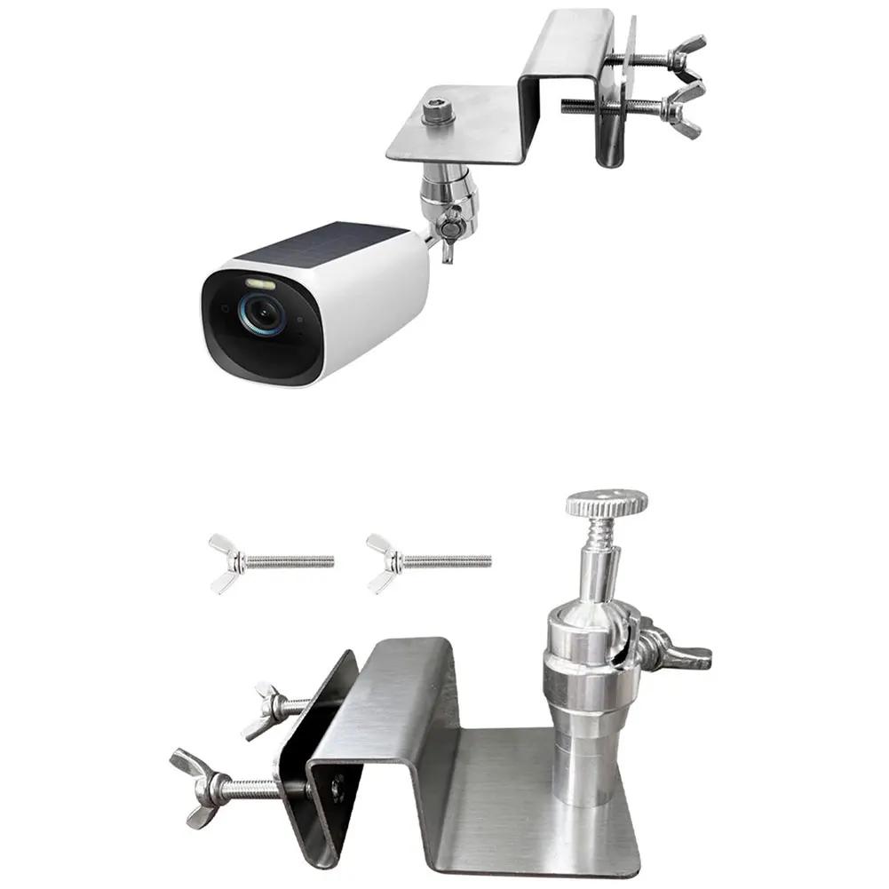 Gutter Mount For Eufy=For Arlo=Solar Panels Adjustable Stainless Steel Mount Bracket To Get Sun Compatible With Eufy=S220 Camera