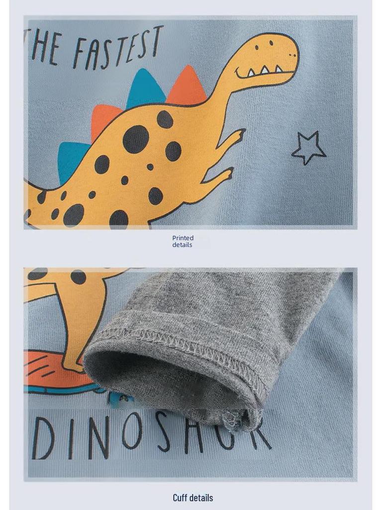 27kids Kinder Herbst 2025 Jungen Langarm Unterzieh-T-Shirt im koreanischen Stil