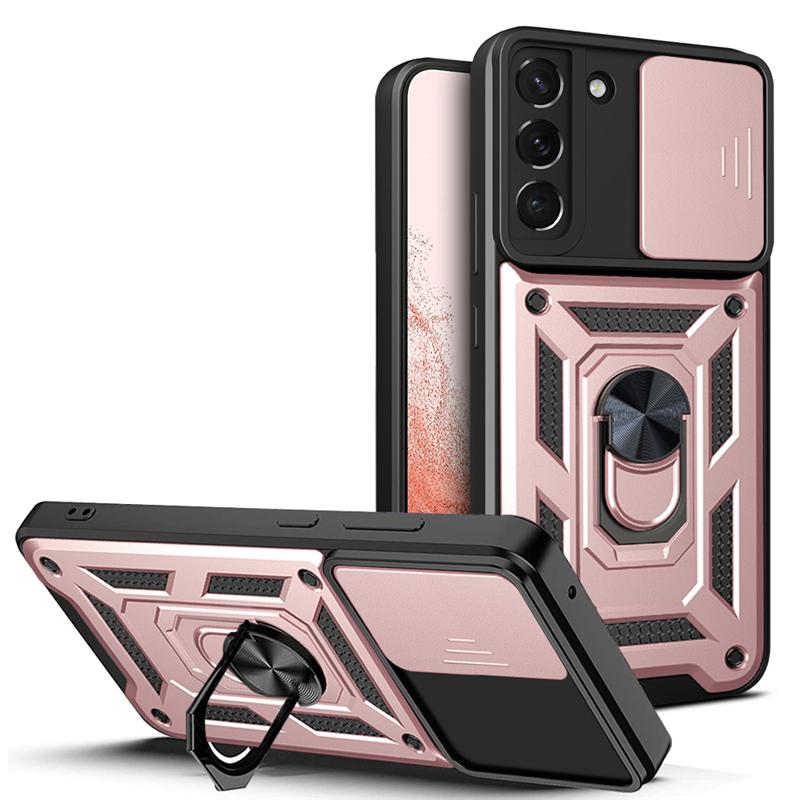Slide Armor Shockproof Case For Samsung Galaxy S22 S21 A13 A12 A33 A53 A23 Honor 50 Redmi Note 11 10C iPhone 13 12 11 Pro Max Ring Holder Back Cover