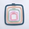 Set di Telaio per Ricamo Quadrato Off-White Colore Caramella ABS - Varie Misure